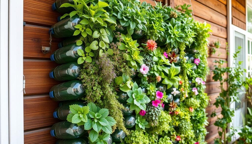 Plastic Bottle Vertical Garden Plants