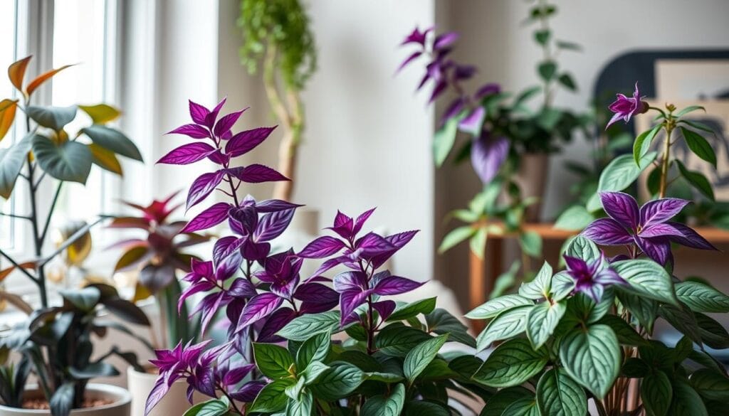 purple indoor plants